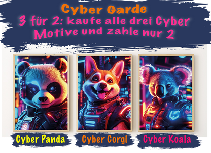 KYUBA Premium-Puzzle 'Cyber Corgi' - Designer-Puzzle für Erwachsene.