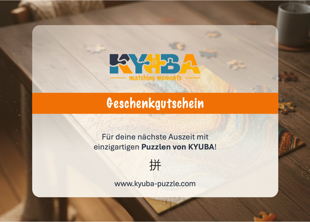 KYUBA Geschenkgutschein: Freude zum Puzzlen