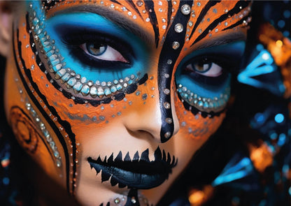 Das detailreiche, farbenfrohe Kunstmotiv des KYUBA Premium-Puzzle 'Jeweled Butterfly's.