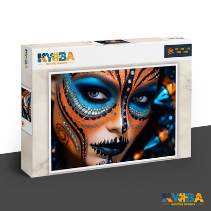 KYUBA Premium-Puzzle 'Jeweled Butterfly' in seiner edlen Design-Produktbox.
