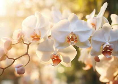 Das detailreiche, farbenfrohe Kunstmotiv des KYUBA Premium-Puzzle 'Zen Orchids's.