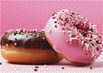 Das fertig gelegte KYUBA Premium-Puzzle 'Sweet Glace' mit perfekt passenden Puzzleteilen.
