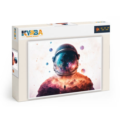 Die minimalistische, cleane Produktverpackung des KYUBA Premium-Puzzle 'Stellar Experience's.