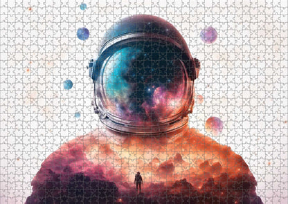Das fertig gelegte KYUBA Premium-Puzzle 'Stellar Experience' mit perfekt passenden Puzzleteilen.