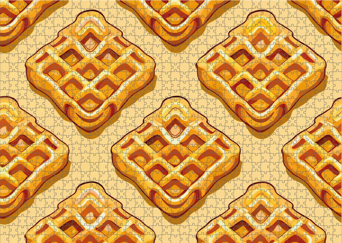 Das fertig gelegte KYUBA Premium-Puzzle 'Golden Grid' mit perfekt passenden Puzzleteilen.
