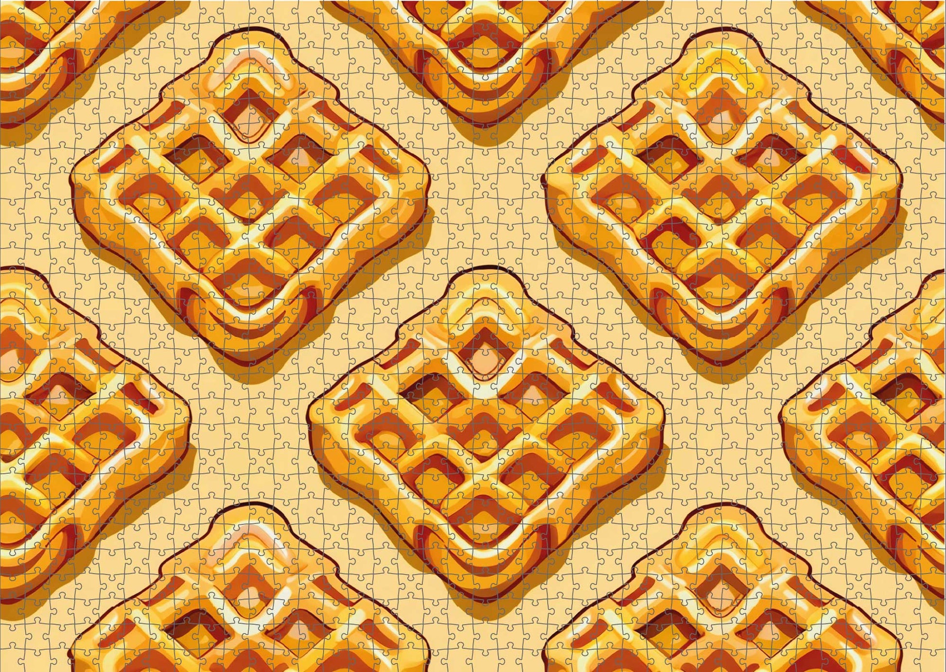 Das fertig gelegte KYUBA Premium-Puzzle 'Golden Grid' mit perfekt passenden Puzzleteilen.