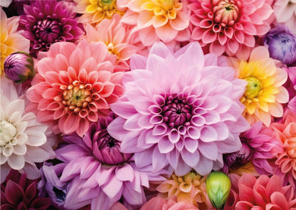 Das detailreiche, farbenfrohe Kunstmotiv des KYUBA Premium-Puzzle 'Blossom Explosion's.
