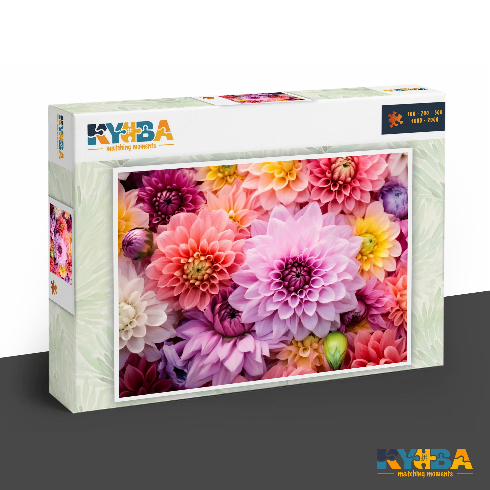 KYUBA Premium-Puzzle 'Blossom Explosion' in seiner edlen Design-Produktbox.