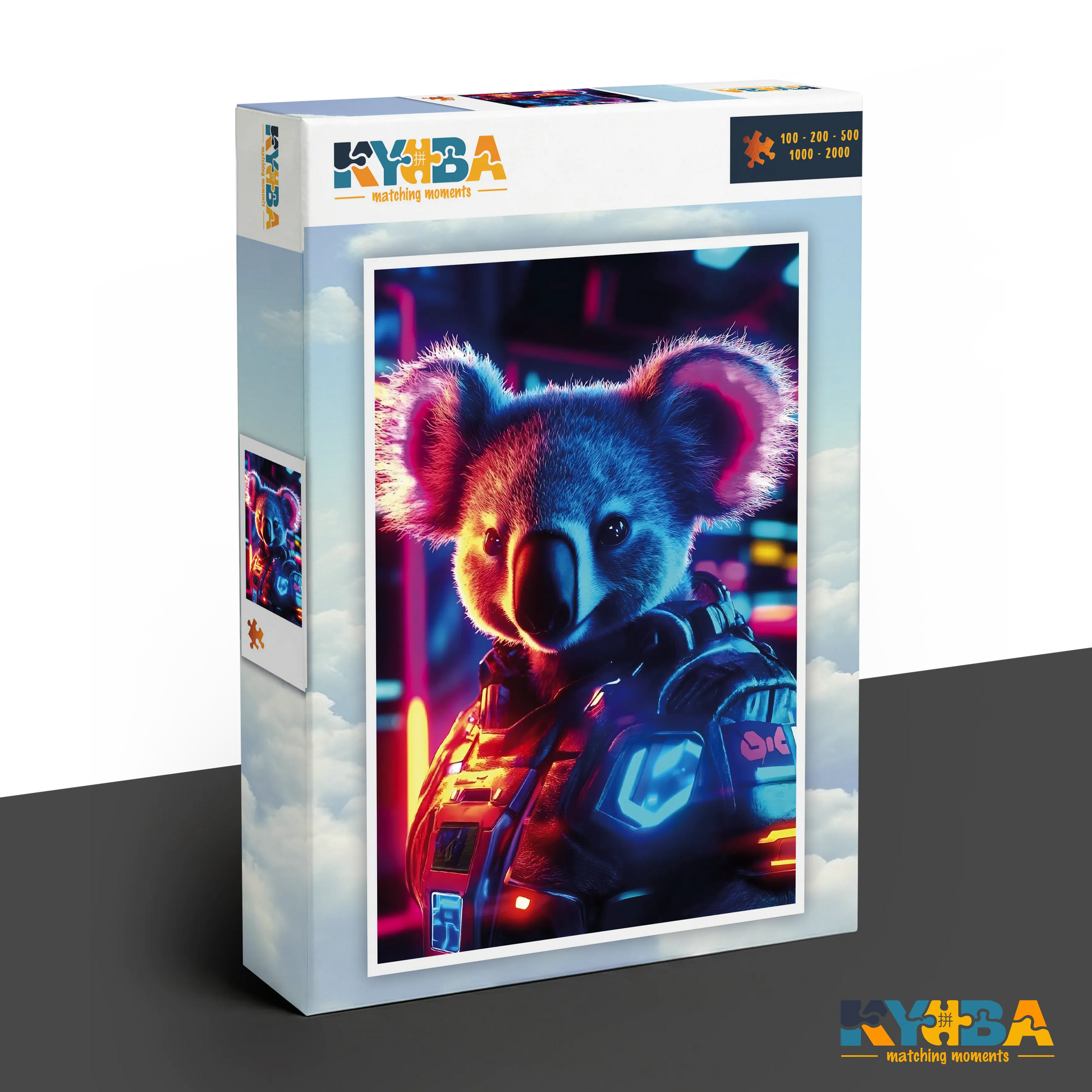 KYUBA Premium-Puzzle 'Cyber Corgi' in seiner edlen Design-Produktbox.