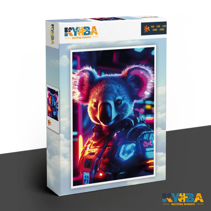 KYUBA Premium-Puzzle 'Cyber Corgi' in seiner edlen Design-Produktbox.