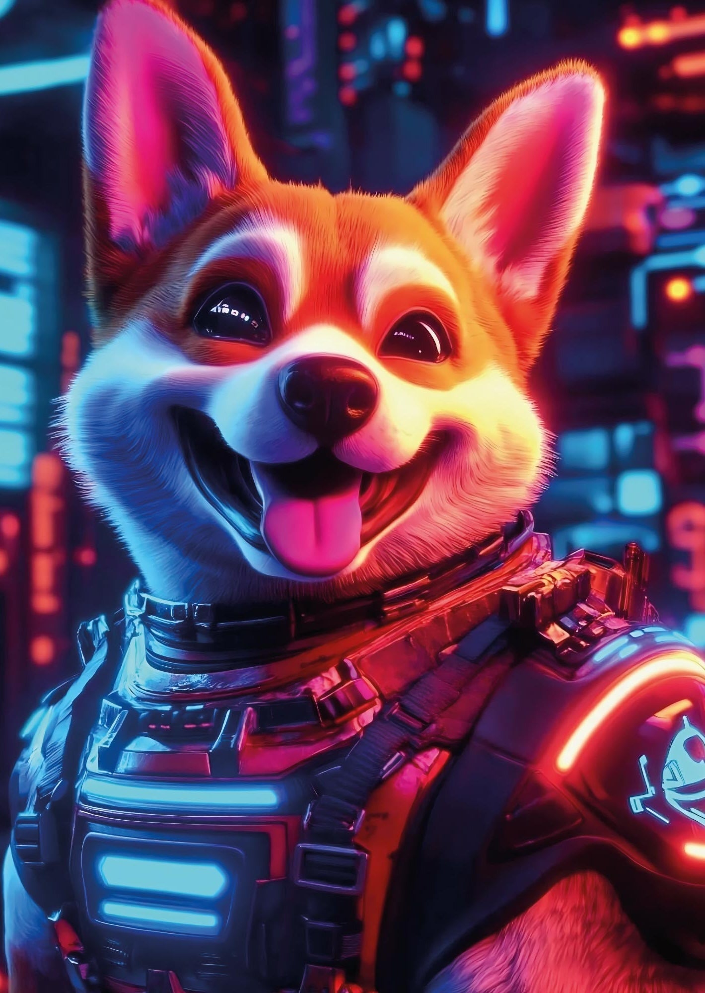 Das detailreiche, farbenfrohe Kunstmotiv des KYUBA Premium-Puzzle 'Cyber Koala's.