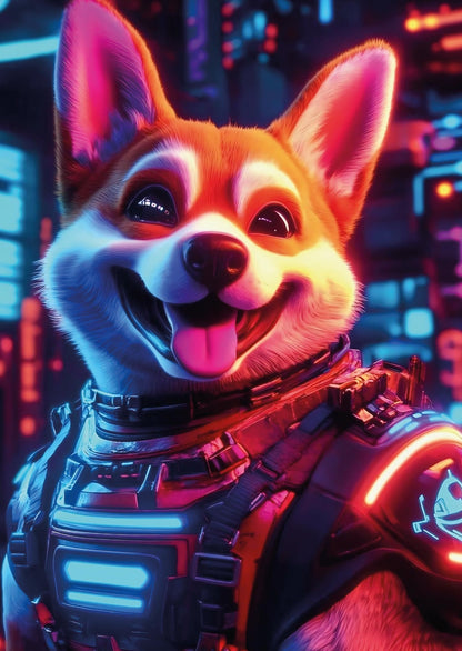 Das detailreiche, farbenfrohe Kunstmotiv des KYUBA Premium-Puzzle 'Cyber Koala's.