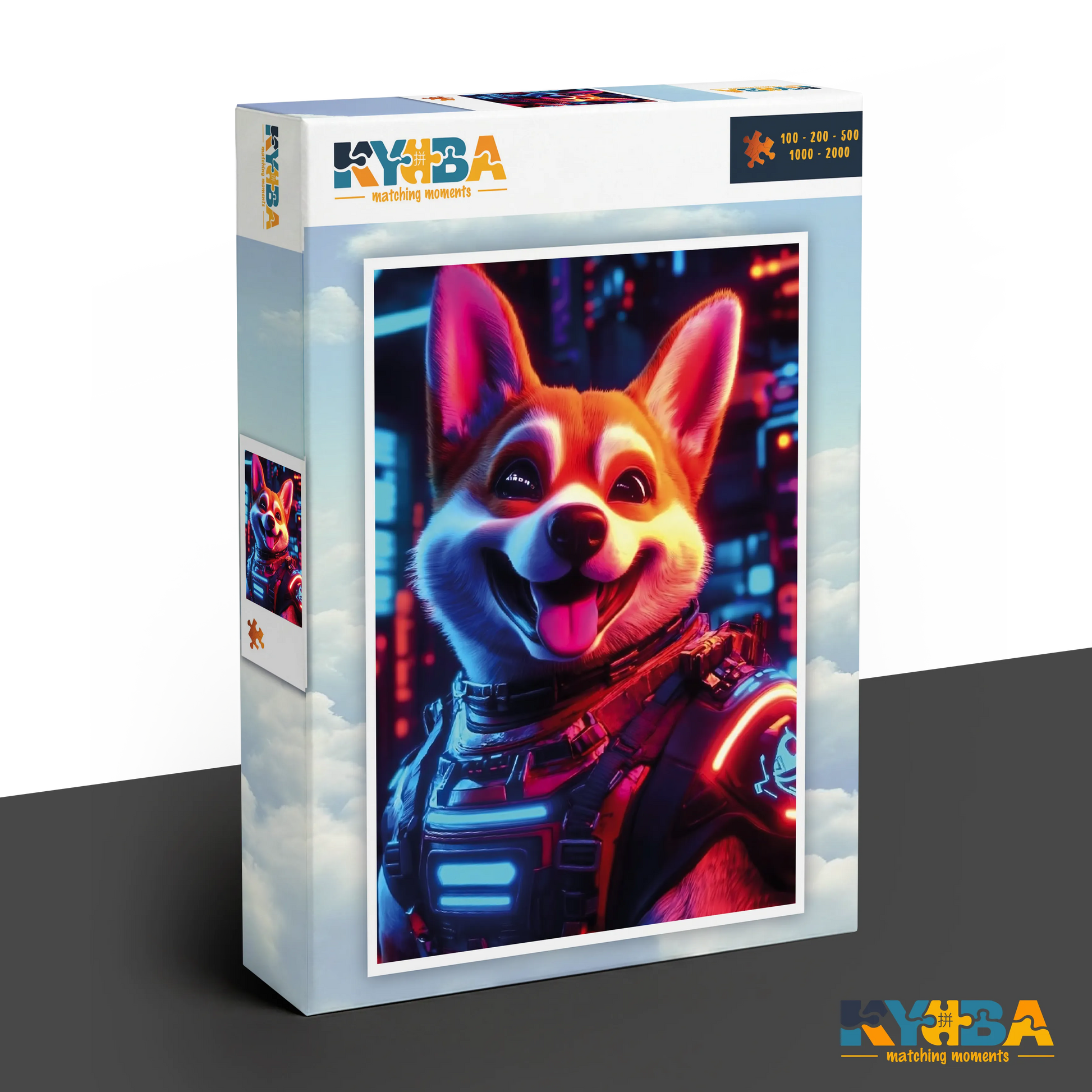 KYUBA Premium-Puzzle 'Cyber Koala' in seiner edlen Design-Produktbox.