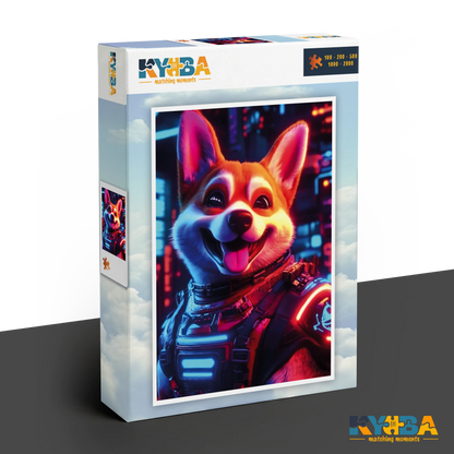 KYUBA Premium-Puzzle 'Cyber Koala' in seiner edlen Design-Produktbox.