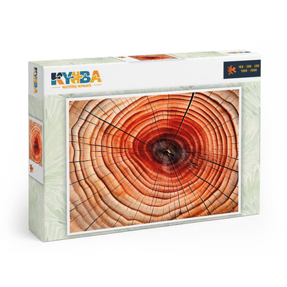 Die minimalistische, cleane Produktverpackung des KYUBA Premium-Puzzle 'Eternal Circles's.
