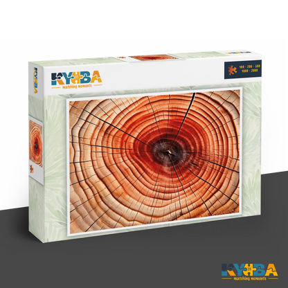 KYUBA Premium-Puzzle 'Eternal Circles' in seiner edlen Design-Produktbox.