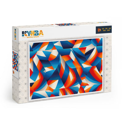 Die minimalistische, cleane Produktverpackung des KYUBA Premium-Puzzle 'Vibrant Maze 2's.
