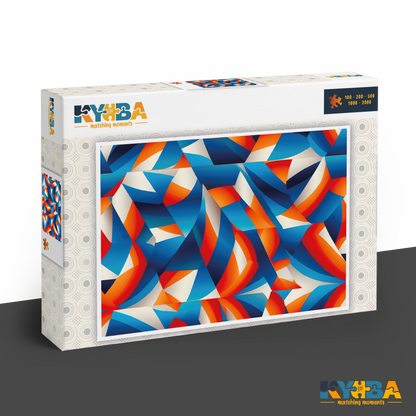 KYUBA Premium-Puzzle 'Vibrant Maze 2' in seiner edlen Design-Produktbox.