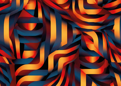 Das detailreiche, farbenfrohe Kunstmotiv des KYUBA Premium-Puzzle 'Vibrant Maze 3's.