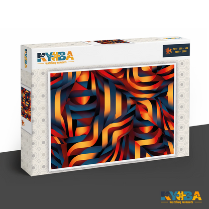 KYUBA Premium-Puzzle 'Vibrant Maze 3' in seiner edlen Design-Produktbox.