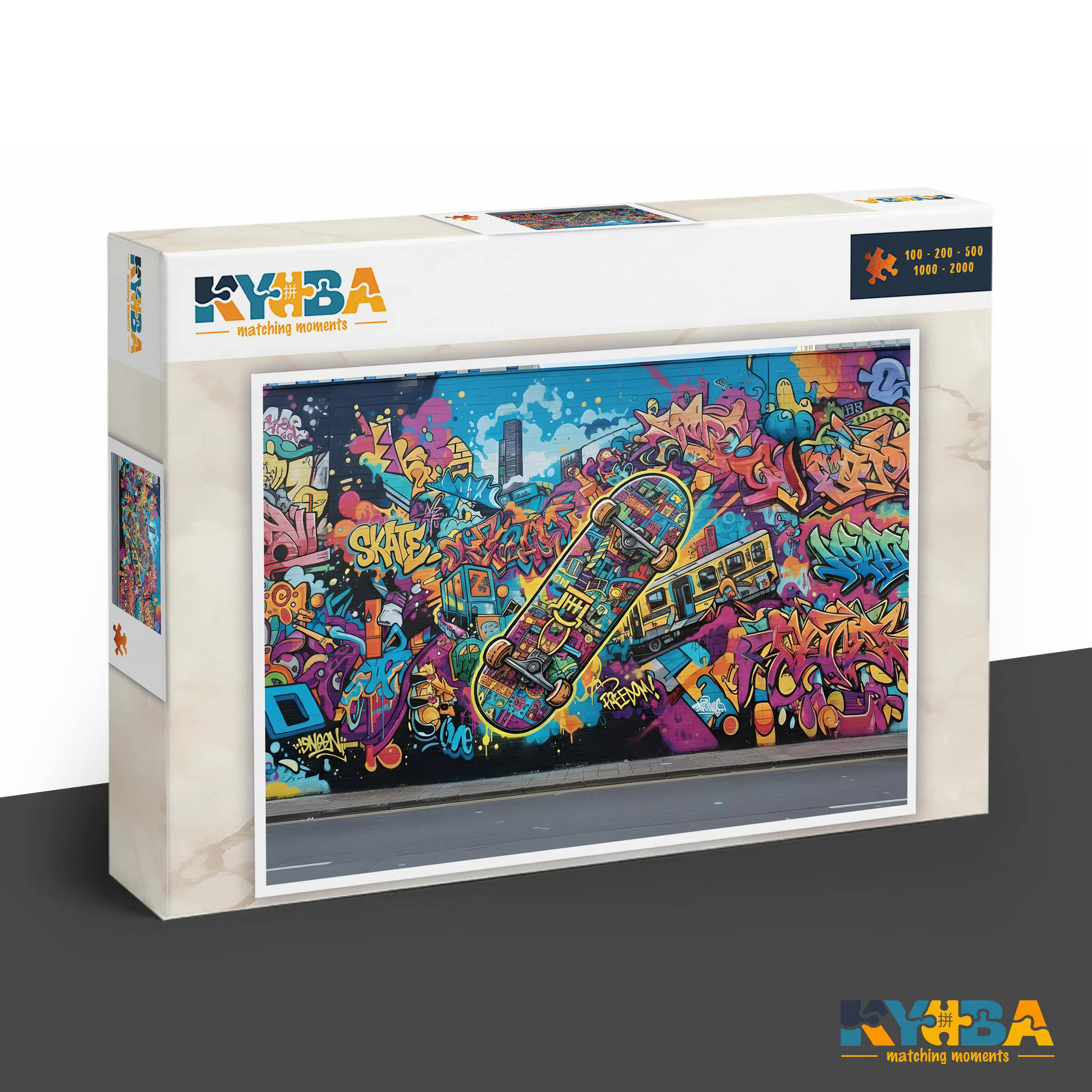 KYUBA Premium-Puzzle 'Skater Soul' in seiner edlen Design-Produktbox.