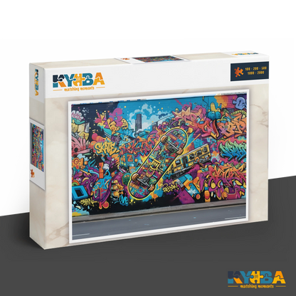 KYUBA Premium-Puzzle 'Skater Soul' in seiner edlen Design-Produktbox.