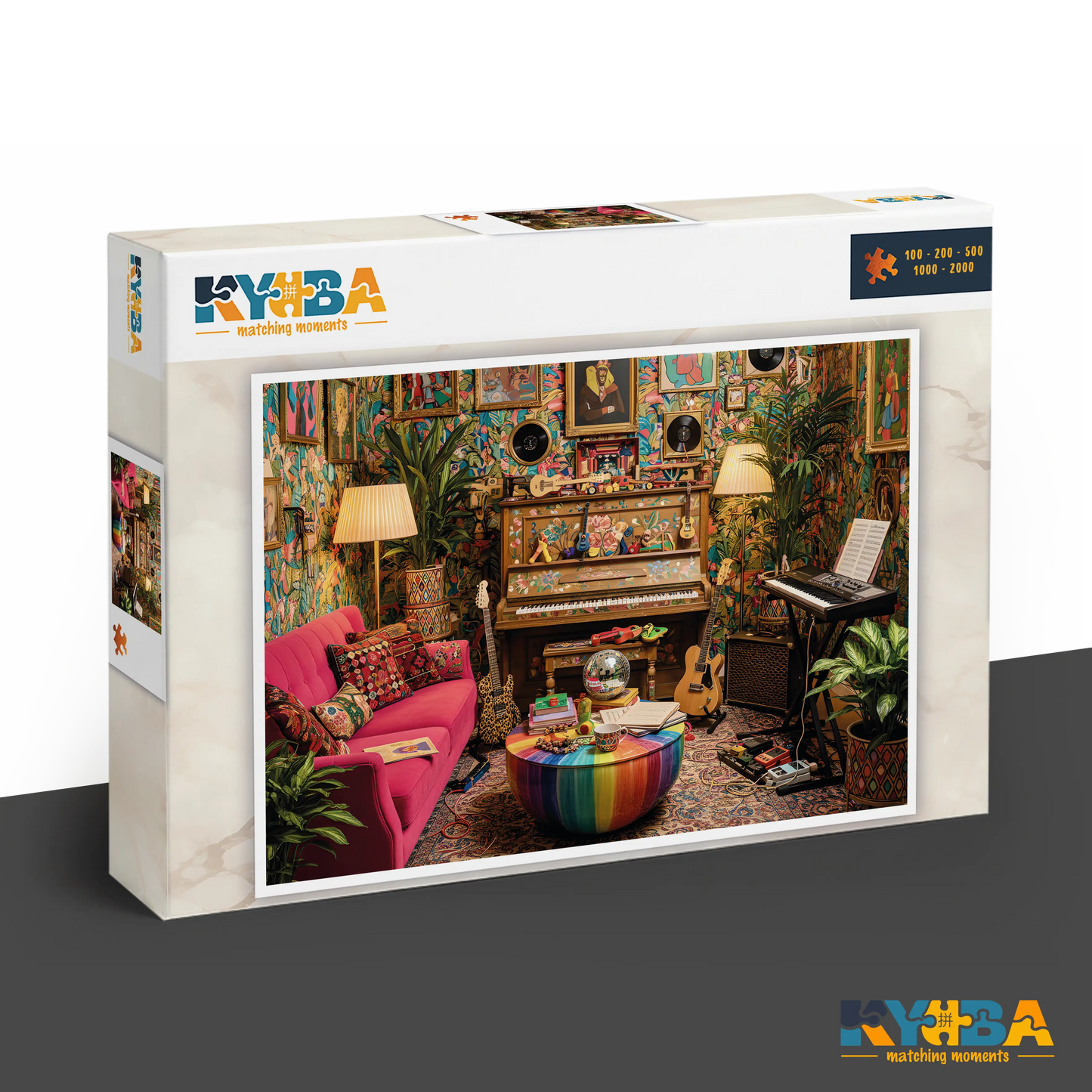 KYUBA Premium-Puzzle 'Melody Mansion' in seiner edlen Design-Produktbox.