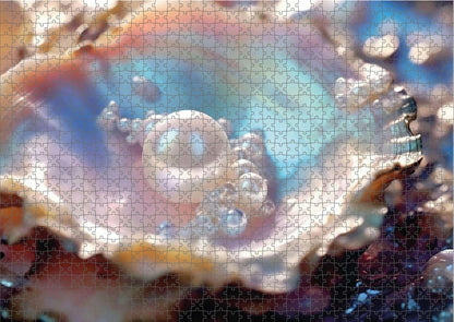 Das fertig gelegte KYUBA Premium-Puzzle 'Oceans Treasure' mit perfekt passenden Puzzleteilen.