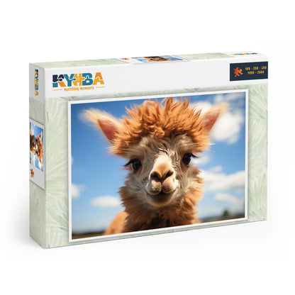 Die minimalistische, cleane Produktverpackung des KYUBA Premium-Puzzle 'Andean Smile's.