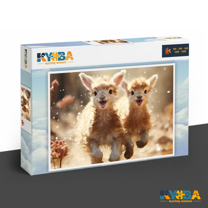 KYUBA Premium-Puzzle 'Fluffy Frenzy' in seiner edlen Design-Produktbox.