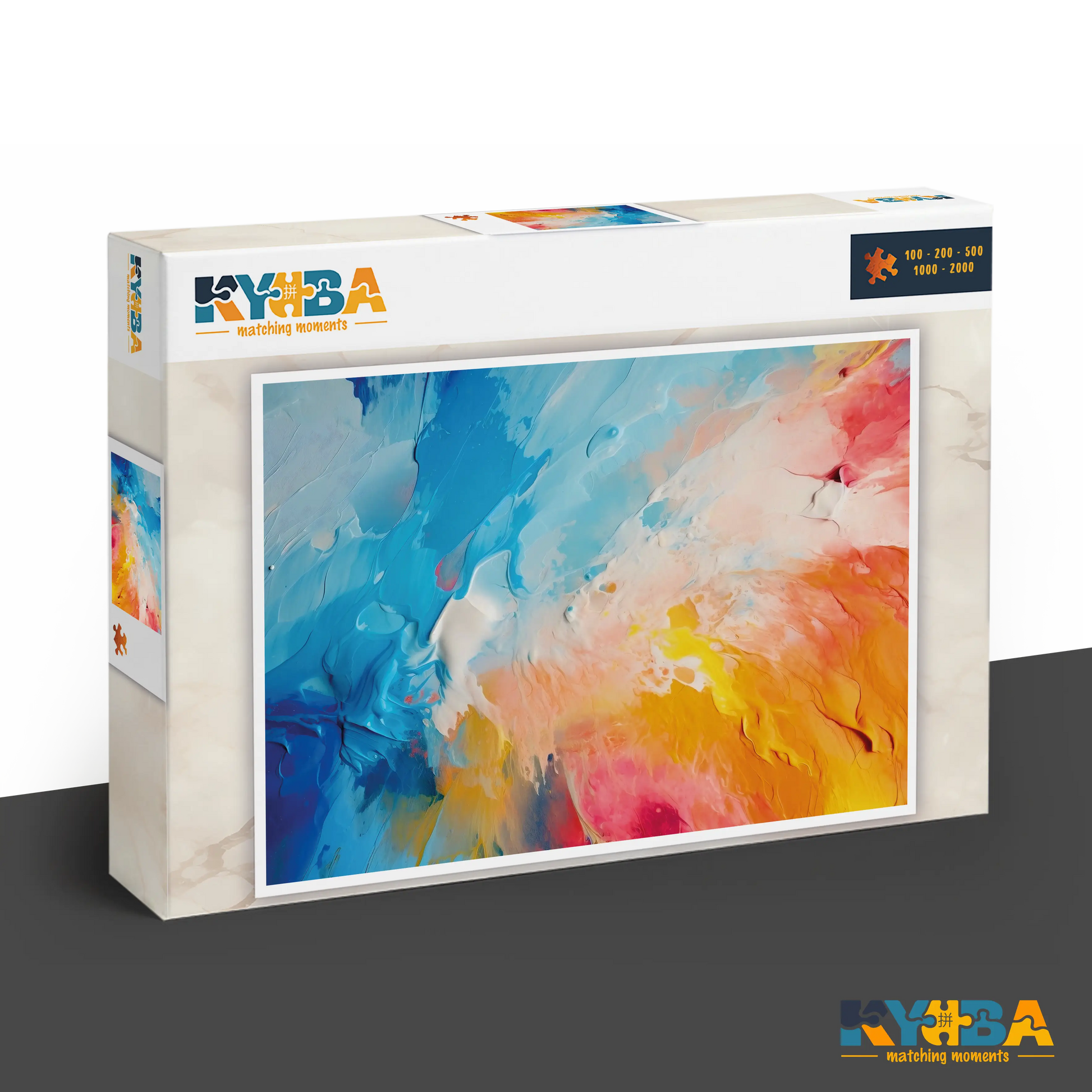 KYUBA Premium-Puzzle 'Velvet Pastel' in seiner edlen Design-Produktbox.