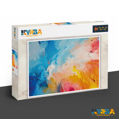 KYUBA Premium-Puzzle 'Velvet Pastel' in seiner edlen Design-Produktbox.