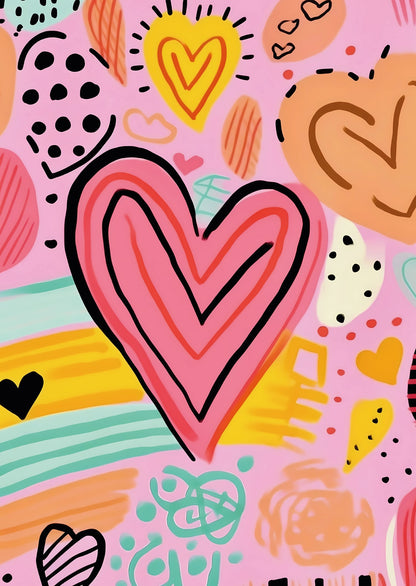 Das detailreiche, farbenfrohe Kunstmotiv des KYUBA Premium-Puzzle 'Heartbeat Pop's.