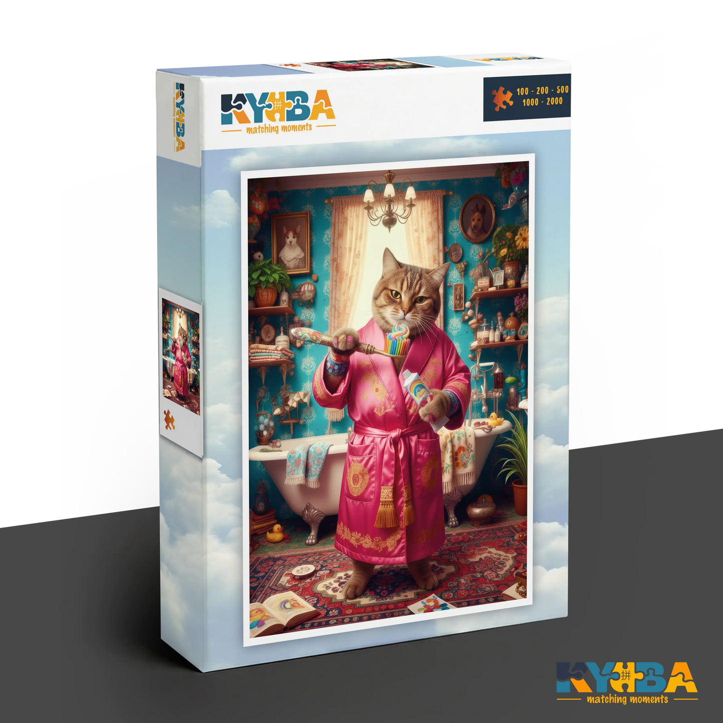 KYUBA Premium-Puzzle 'Royal Catness' in seiner edlen Design-Produktbox.