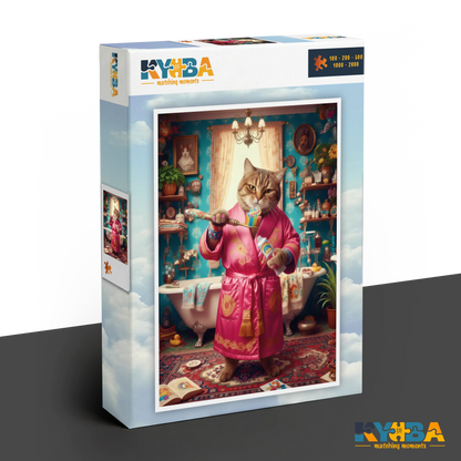 KYUBA Premium-Puzzle 'Royal Catness' in seiner edlen Design-Produktbox.