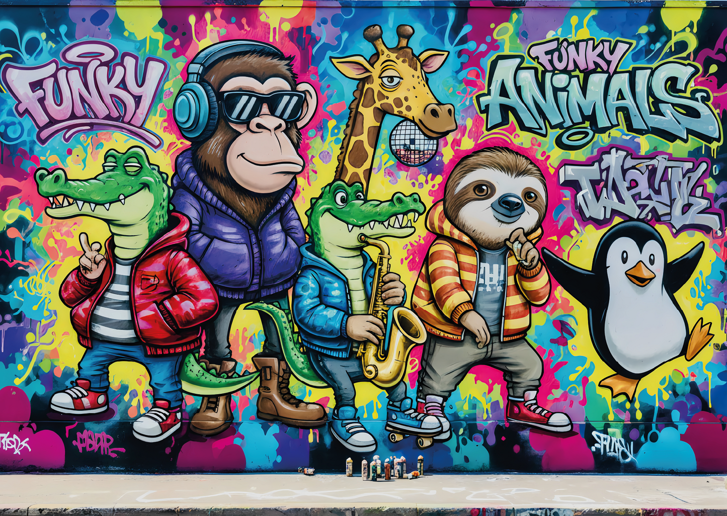 Funky Animals Graffiti